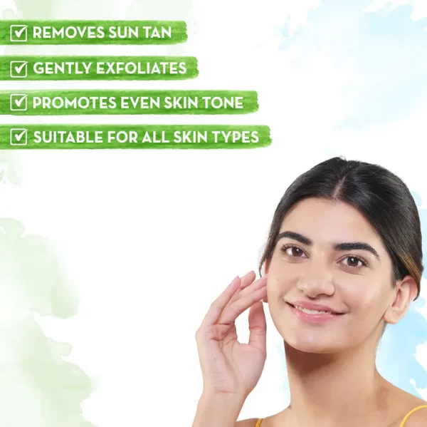 Ubtan Face Scrub with Turmeric and Walnut for Tan Removal - 100g - Image 2