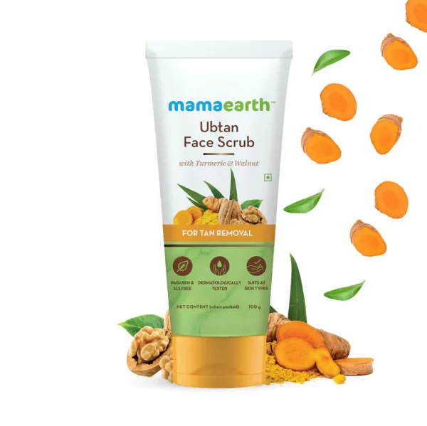 Ubtan Face Scrub with Turmeric and Walnut for Tan Removal - 100g