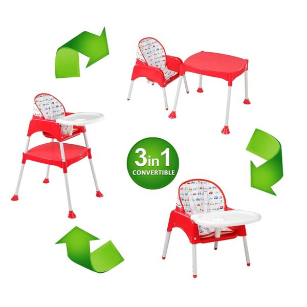LuvLap Baby Booster High Chair (Red) - Image 5