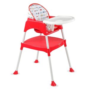 LuvLap Baby Booster High Chair (Red)