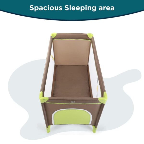 LuvLap Sunshine Baby Playpen  ( Brown/Green) - Image 4