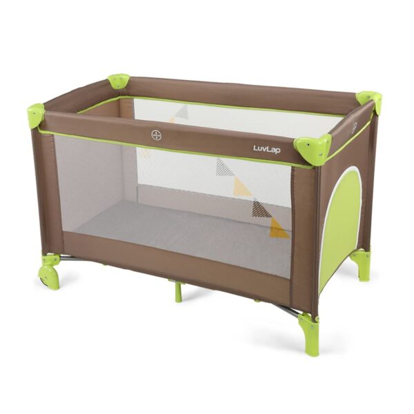 LuvLap Sunshine Baby Playpen  ( Brown/Green)