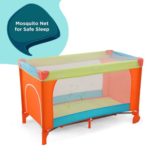 LuvLap Sunshine Baby Playpen, Orange/Green/Blue - Image 3