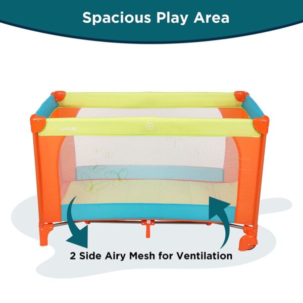 LuvLap Sunshine Baby Playpen, Orange/Green/Blue - Image 5