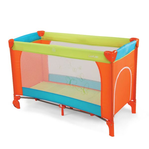 LuvLap Sunshine Baby Playpen, Orange/Green/Blue