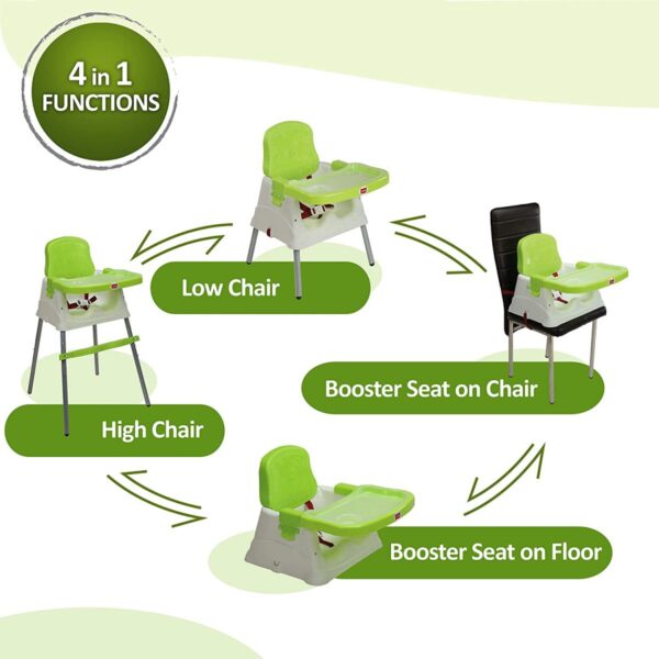 LuvLap Baby Booster High Chair (Green) - Image 4