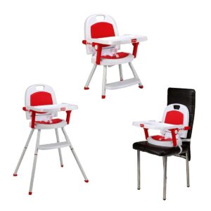 LuvLap Cosmos 3-in-1 Baby High Chair (Red)