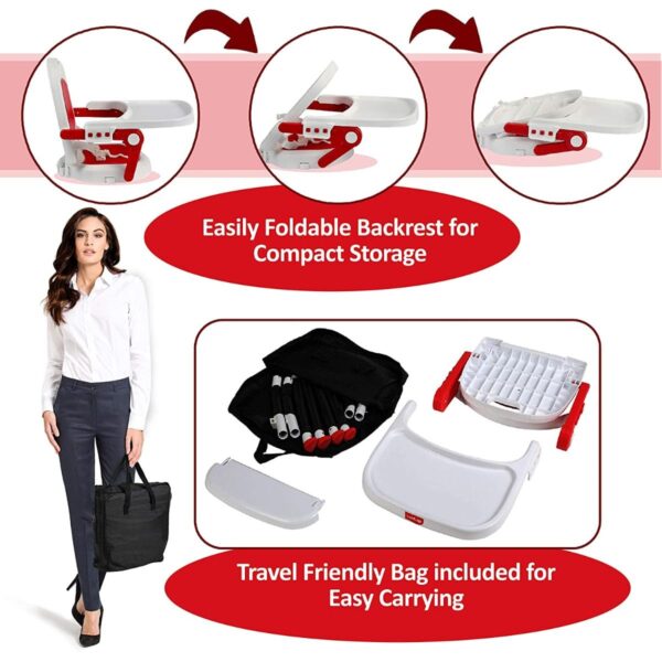 LuvLap Cosmos 3-in-1 Baby High Chair (Red) - Image 6