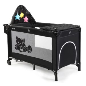 LuvLap Wonderjoy Baby Playpen (BLACK)