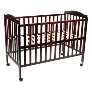 LuvLap Baby Wooden Cot, C-60, Dark Brown