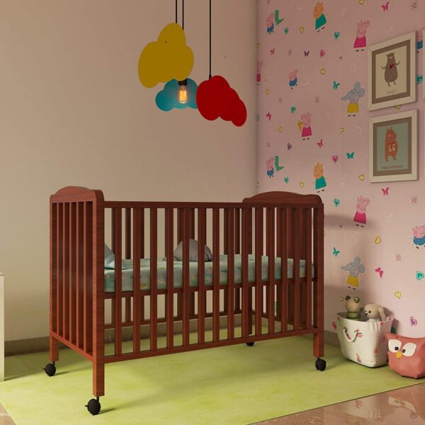 LuvLap Baby Wooden Cot, C-60, Dark Brown - Image 6