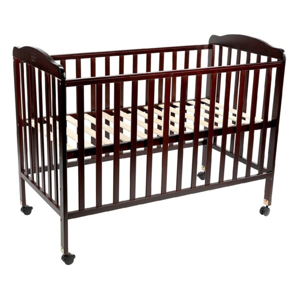 LuvLap Baby Wooden Cot, C-60, Dark Brown