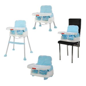 LuvLap 4 in1 High Chair for Kids Baby (Blue)