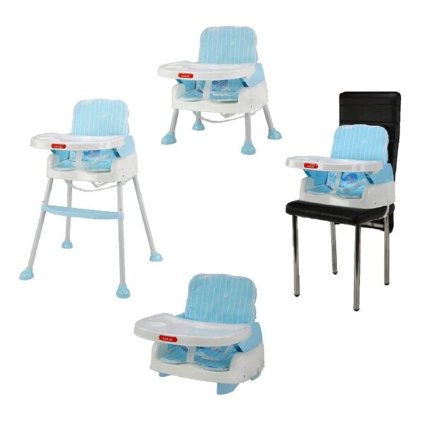 LuvLap 4 in1 High Chair for Kids Baby (Blue)