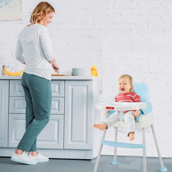 LuvLap 4 in1 High Chair for Kids Baby (Blue) - Image 8