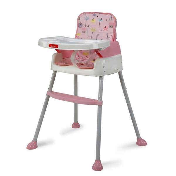 LuvLap 4 in1 High Chair for Kids Baby (Pink) - Image 2