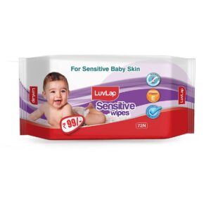 LuvLap Sensitive Baby Wipes, 72 Pcs