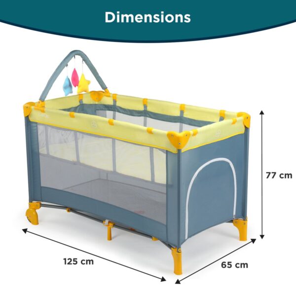 LuvLap Elegant Baby Playpen, Yellow - Image 2