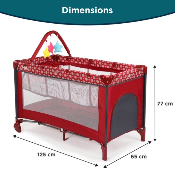 LuvLap Elegant Baby Playpen (RED) - Image 2