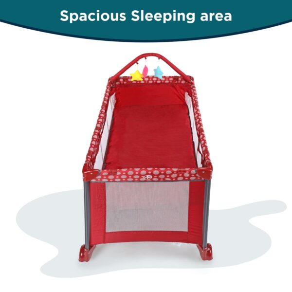 LuvLap Elegant Baby Playpen (RED) - Image 4
