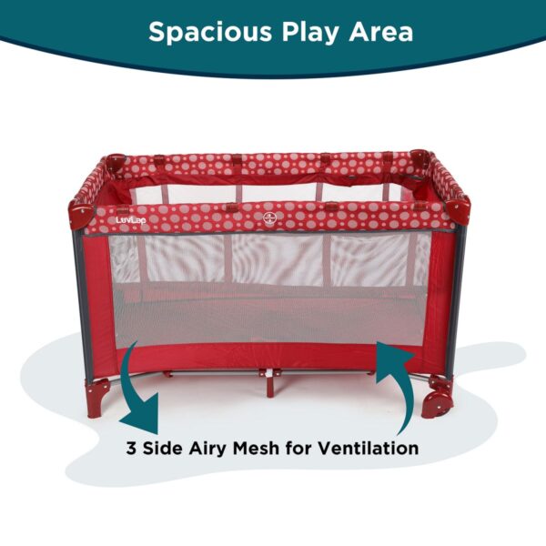 LuvLap Elegant Baby Playpen (RED) - Image 5