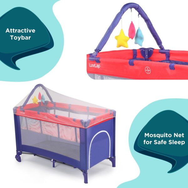 LuvLap Elegant Baby Playpen (Blue) - Image 3