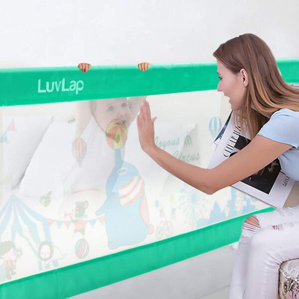 LuvLap Comfy Baby Bed Rail ( Blue) - Image 3