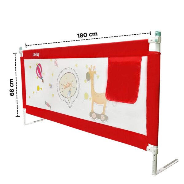 LuvLap Comfy Baby Bed Rail (Red) - Image 2