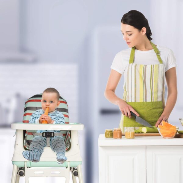 LuvLap 4in1 High Chair for Baby/Kids, Toddler Feeding Booster Seat with Wheels - Image 6