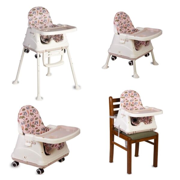 LuvLap 4 in1 High Chair for Kids  (Pink)