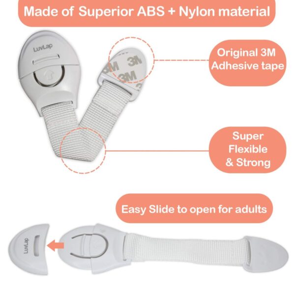 LuvLap Baby Safety Furniture Locks, Pack of 10 - Image 3