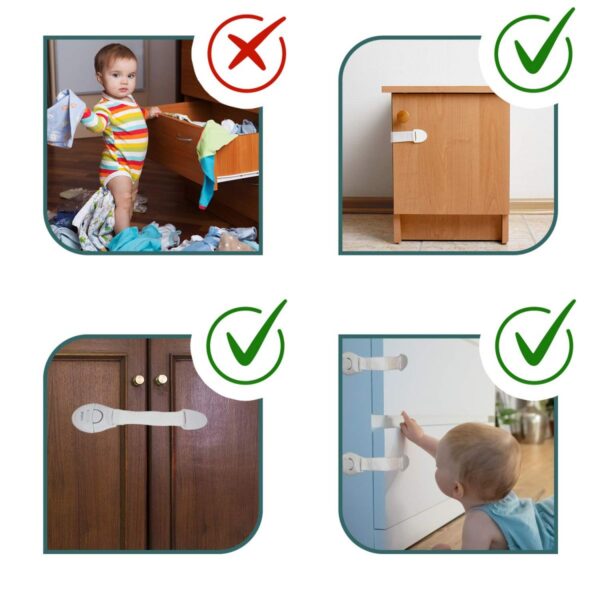 LuvLap Baby Safety Furniture Locks, Pack of 10 - Image 4