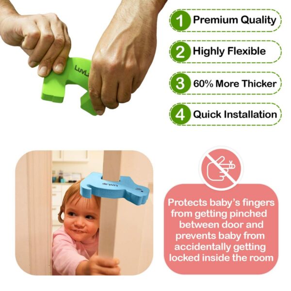 LuvLap Baby Safety Lock & Door Stopper Combo Pack - Image 4