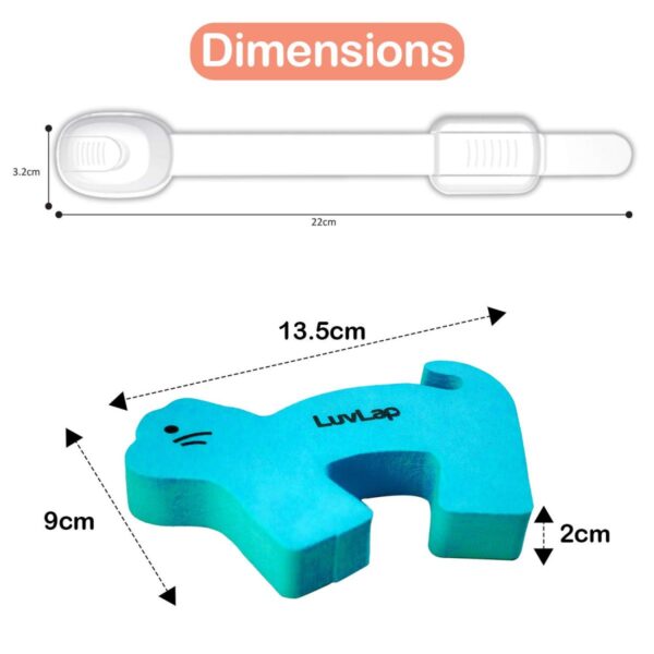LuvLap Baby Safety Lock & Door Stopper Combo Pack - Image 5