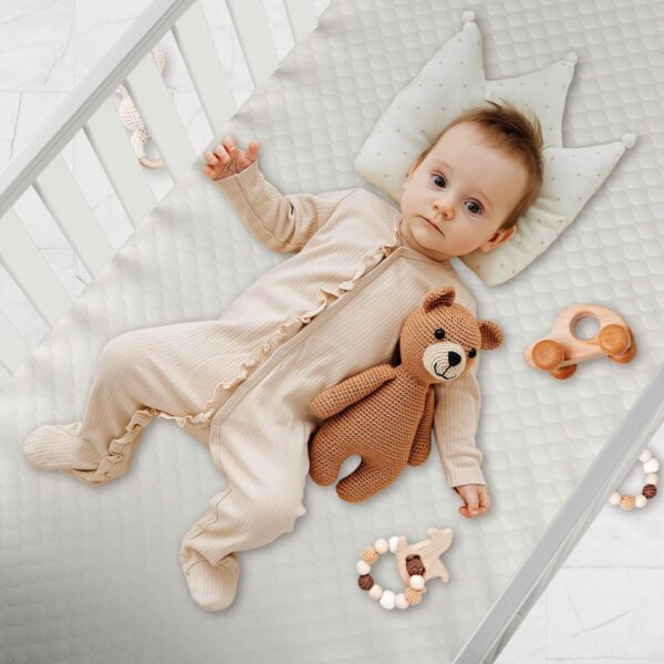 LuvLap Cot C-65 Wooden Baby Cot for Kids with Mattress, White - Image 6