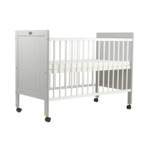 LuvLap Cot C-75 Wooden Baby Cot (Grey, White)