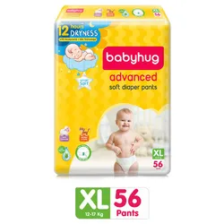 Babyhug Advanced Pant Style Diapers Extra Large – 56 Pieces
