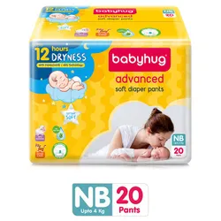 Babyhug Advanced Pant Style Diapers New Born – 20 Pieces