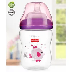 Babyhug Wide Neck Sterilizable Polypropylene Feeding Bottle Pink – 250 ml
