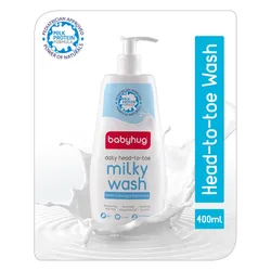 Babyhug Milk Protein Formula Daily Head To Toe Milky Wash – 400 ml