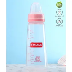 Babyhug Feeding Bottle Mountain Shape Pink – 250 ml