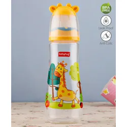 Babyhug Anti Colic Feeding Bottle Giraffe Shape Yellow – 250 ml