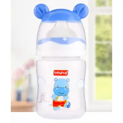 Babyhug Anti Colic Feeding Bottle Hippo Shape Blue – 125 ml