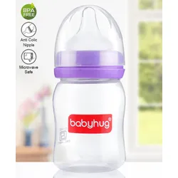 Babyhug Wide Neck Feeding Bottle 150 ml – Purple