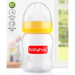 Babyhug Wide Neck Feeding Bottle Yellow – 150 ml