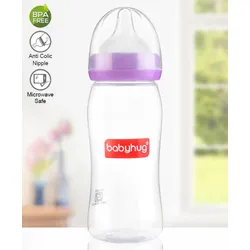 Babyhug Wide Neck Feeding Bottle Purple – 250 ml