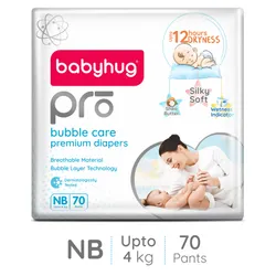 Babyhug Pro Bubble Care Premium Pant Style Diaper New Born – 70 Pieces