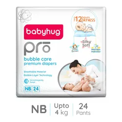 Babyhug Pro Bubble Care Premium Pant Style Diapers New Born – 24 Pieces