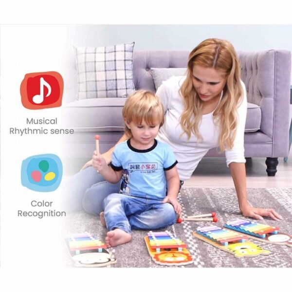 R For Rabbit – Orapple Tin Tin Xylophone Musical Toy (Monkey) - Image 3