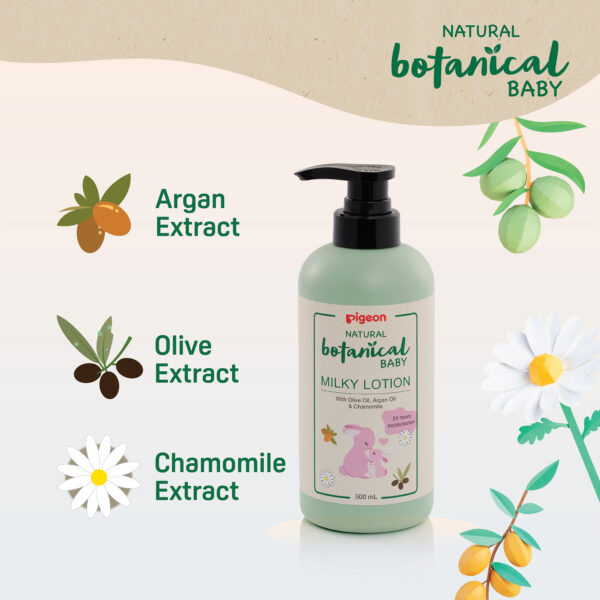 NATURAL BOTANICAL BABY MILKY LOTION 500ML - Image 3